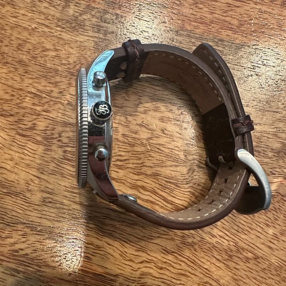 Paradise Pilot Dual-Time Chronograph Watch with Original Leather Strap - Picture 3 of 6